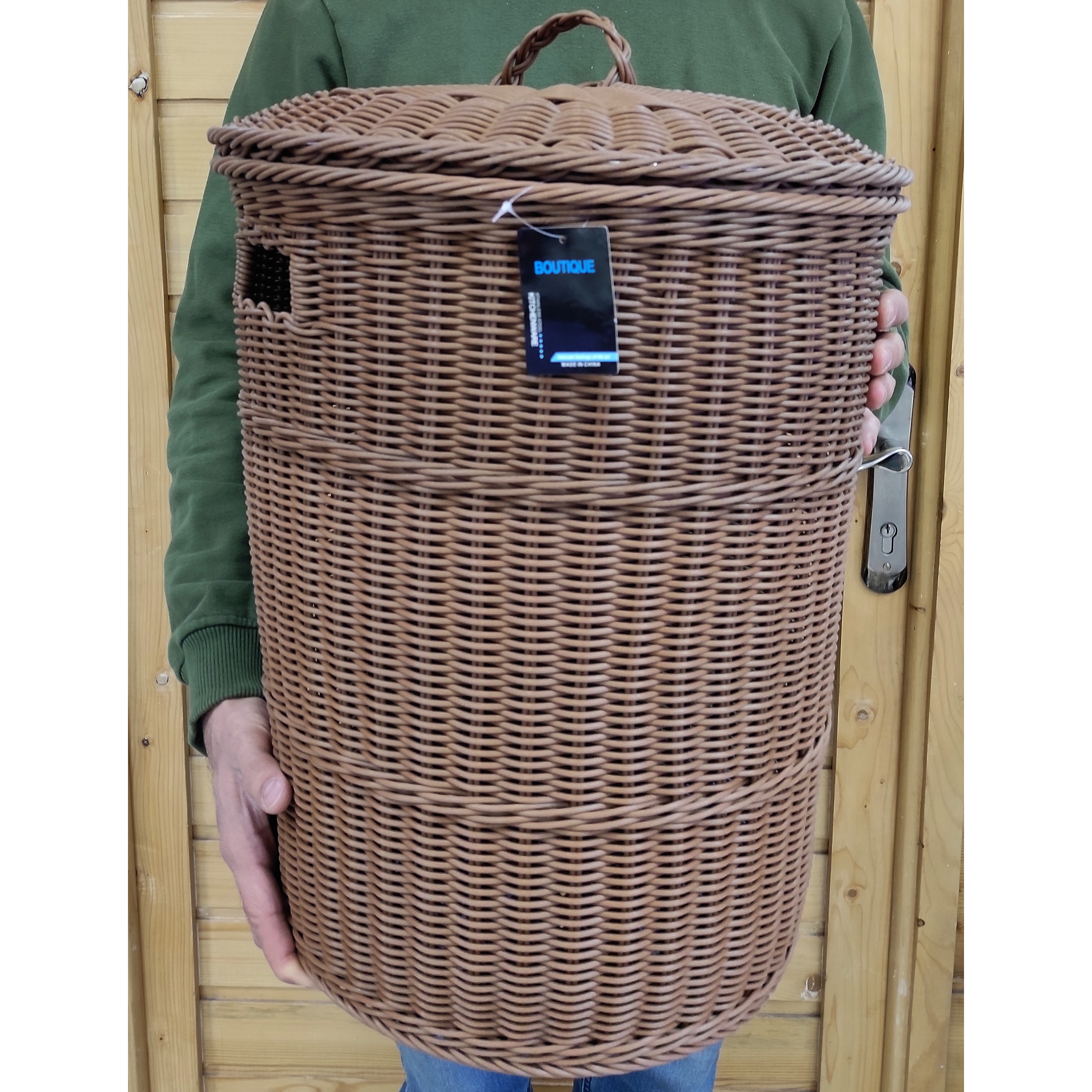 سبد رخت چرک بوتیک مدل حصیری