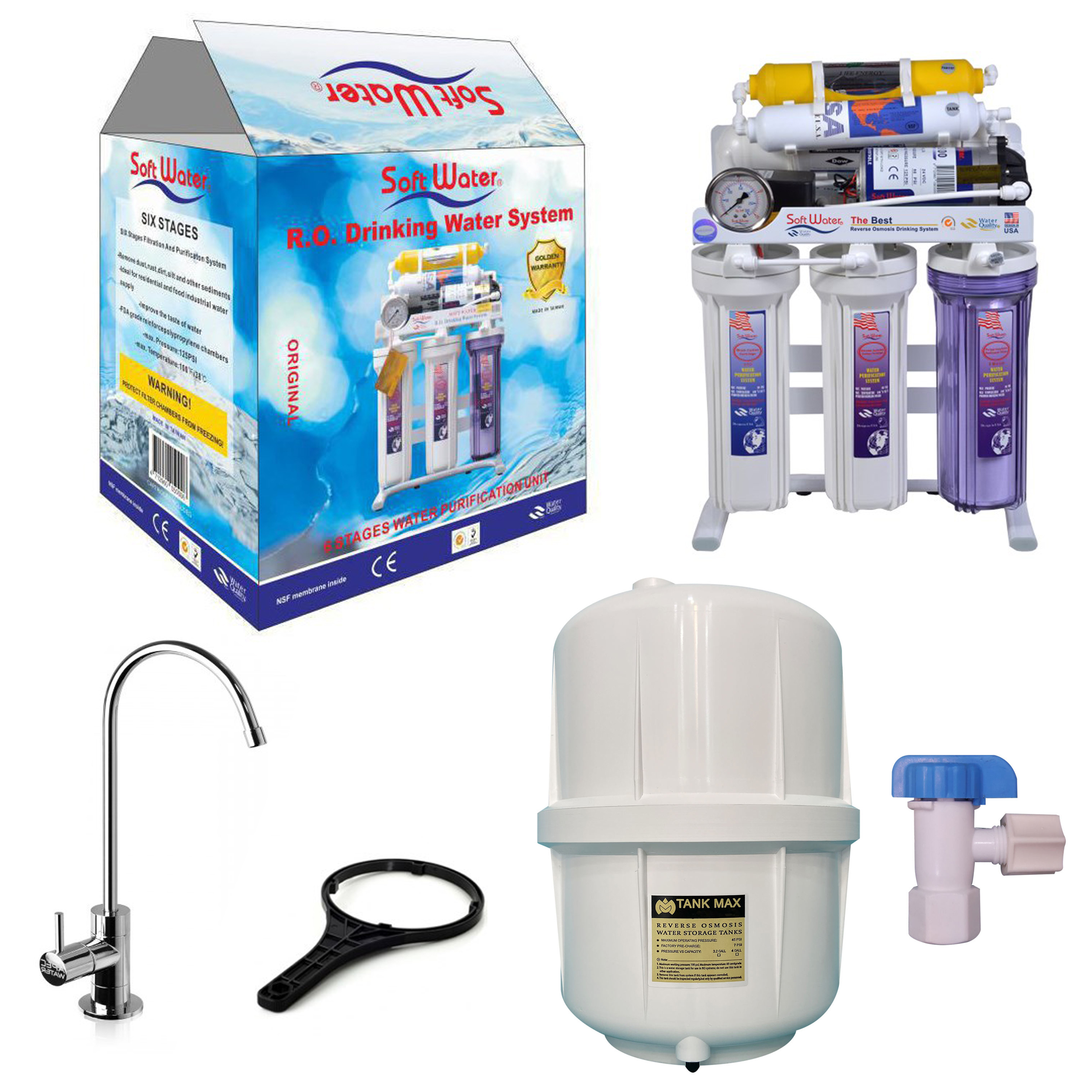 دستگاه تصفیه کننده آب سافت واتر مدل Gis75 به همراه فیلتر تصفیه آب کد 01 مجموعه 3 عددی