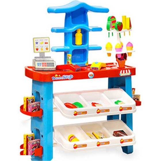 اسباب بازی صندوق فروشگاهی بیبی بورن مدل سوپرمارکت مجموعه 65 عددی