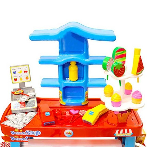 اسباب بازی صندوق فروشگاهی بیبی بورن مدل سوپرمارکت مجموعه 65 عددی