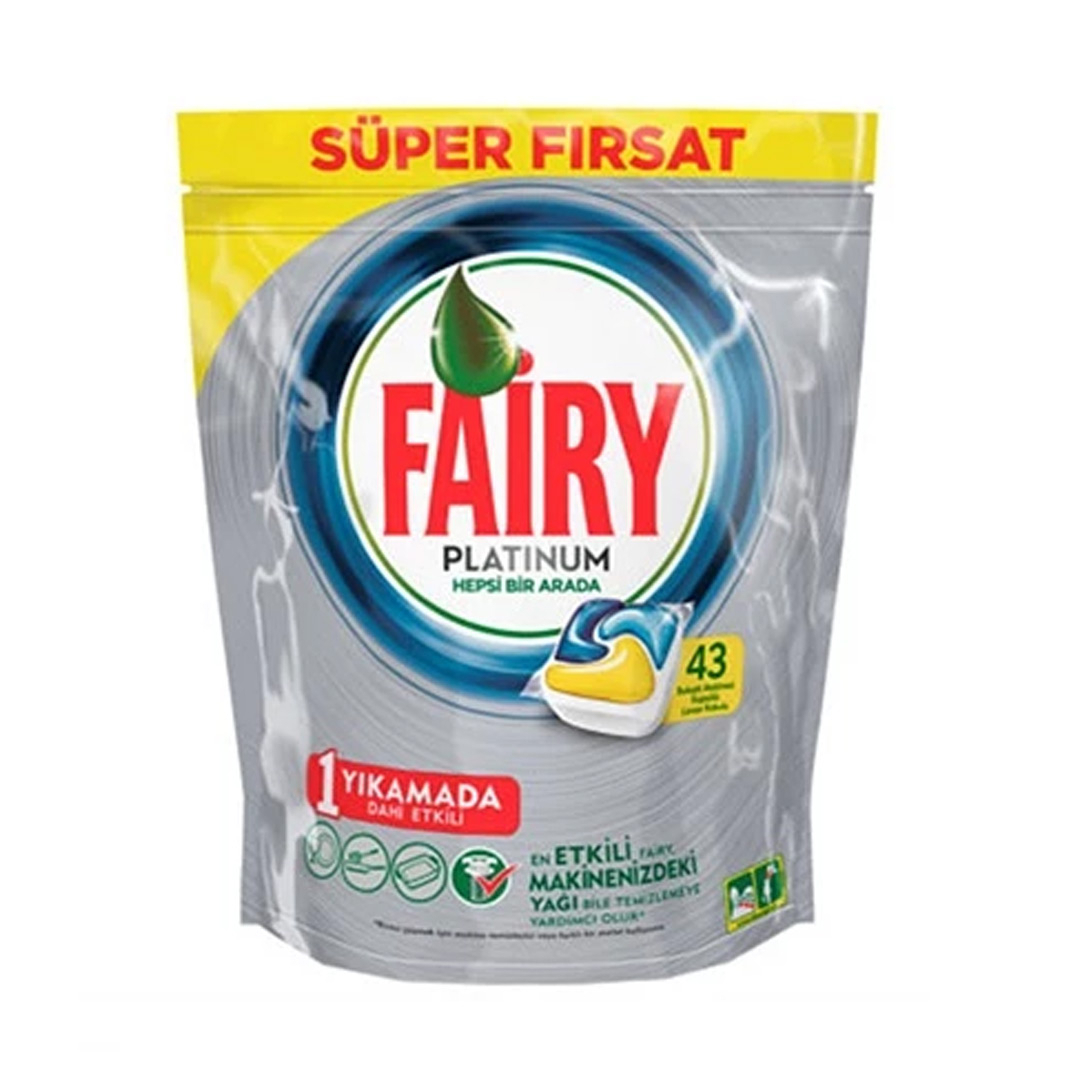 قرص ماشین ظرفشویی فیری مدل Platinum Plus بسته 43 عددی