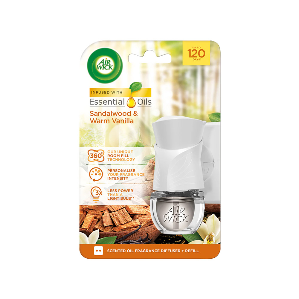 دستگاه خوشبو کننده هوا ایرویک مدل botanica رایحه Sandal Wood & Warm Vanilla حجم 19 میلی لیتر