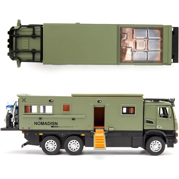 ماکت ماشین مدل کامیون بنز یونیماگ آرکوس کمپر آفرود مجموعه 2 عددی