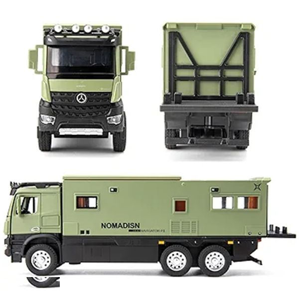 ماکت ماشین مدل کامیون بنز یونیماگ آرکوس کمپر آفرود مجموعه 2 عددی