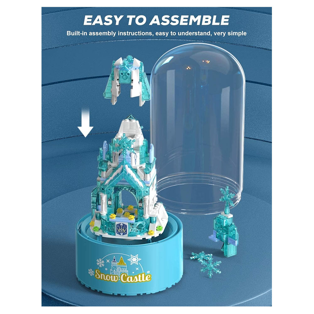 ساختنی مدل گوی موزیکال طرح قصر برفی فروزن