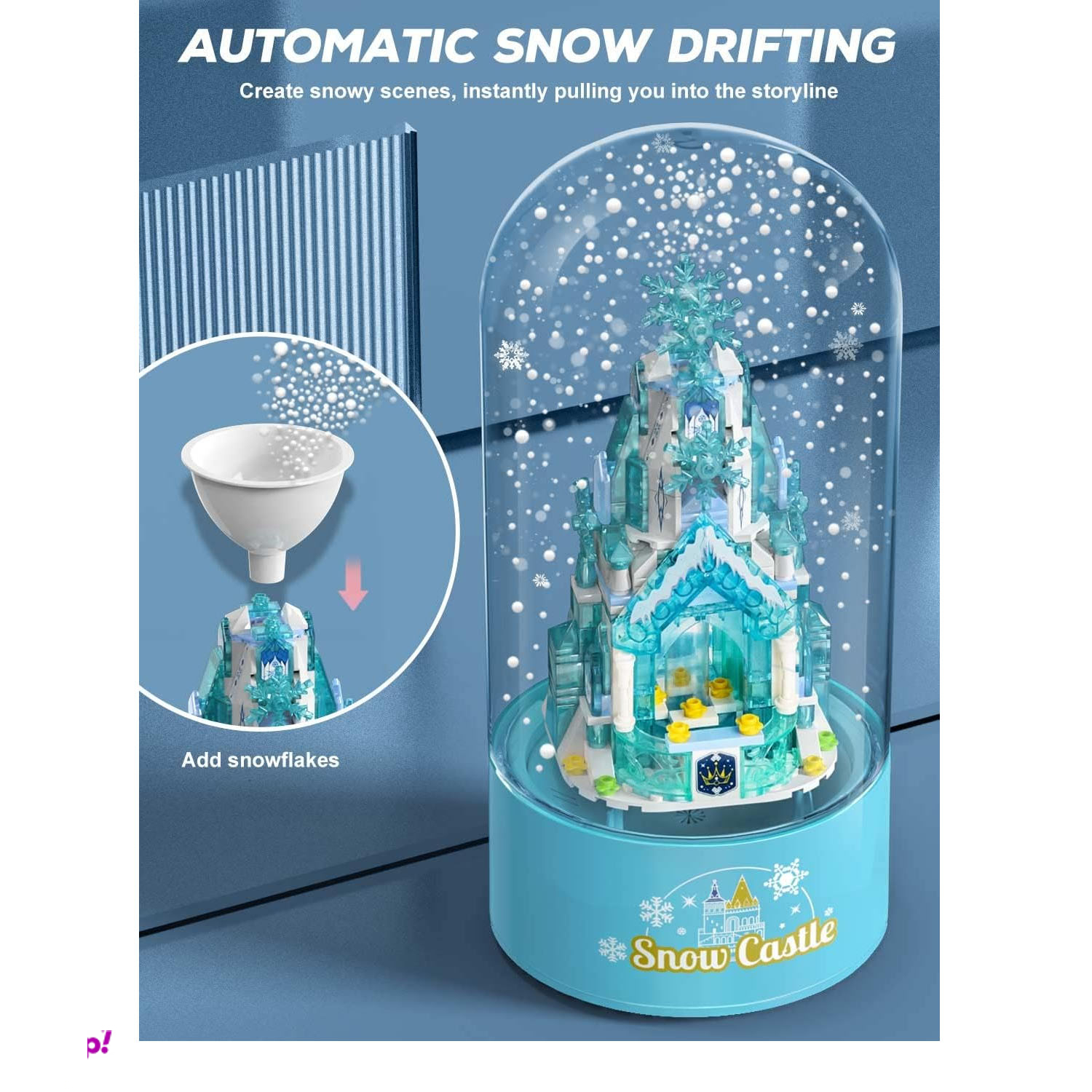 ساختنی مدل گوی موزیکال طرح قصر برفی فروزن