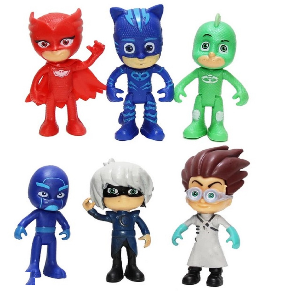 اکشن فیگور مدل پی جی مسکز طرح شب نقاب مجموعه 6 عددی