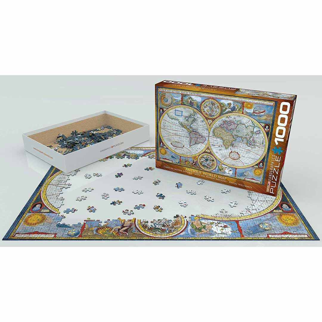 پازل 1000 تکه یوروگرافیکس طرح Antique World Map کد 2006
