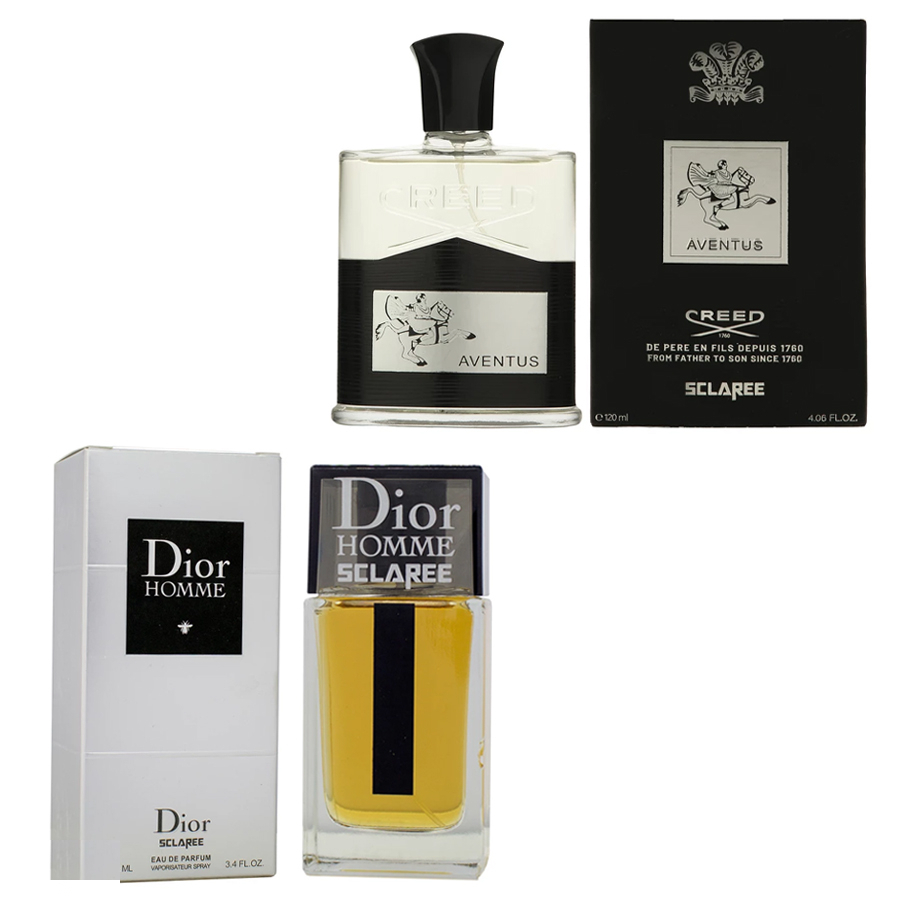 ادوپرفیوم مردانه اسکلاره مدل Dior Homme Sport به همراه ادوپرفیوم aventus