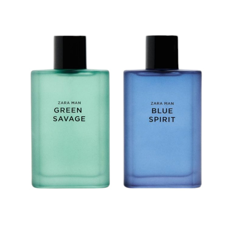 ادوتویلت مردانه زارا مدل Blue Spirit & Green Savage مجموعه 2 عددی