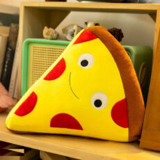 عروسک طرح پیتزا بالشتی مدل لبخند کد JM110 طول 50 سانتی‌ متر