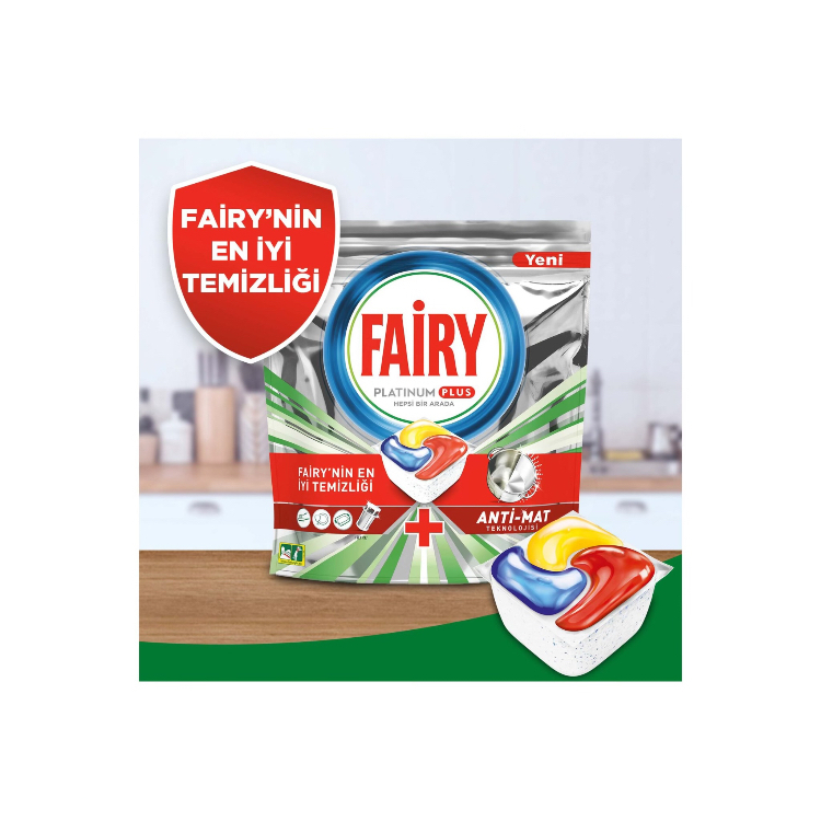 قرص ماشین ظرفشویی فیری مدل platinum plus بسته 75 عددی