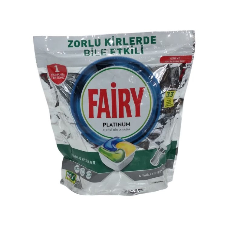 قرص ماشین ظرفشویی فیری مدل پلاتنیوم کد 2101 بسته 33 عددی وزن 500 گرم