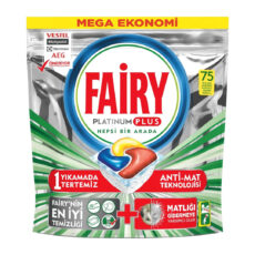 قرص ماشین ظرفشویی فیری مدل platinum plus بسته 75 عددی