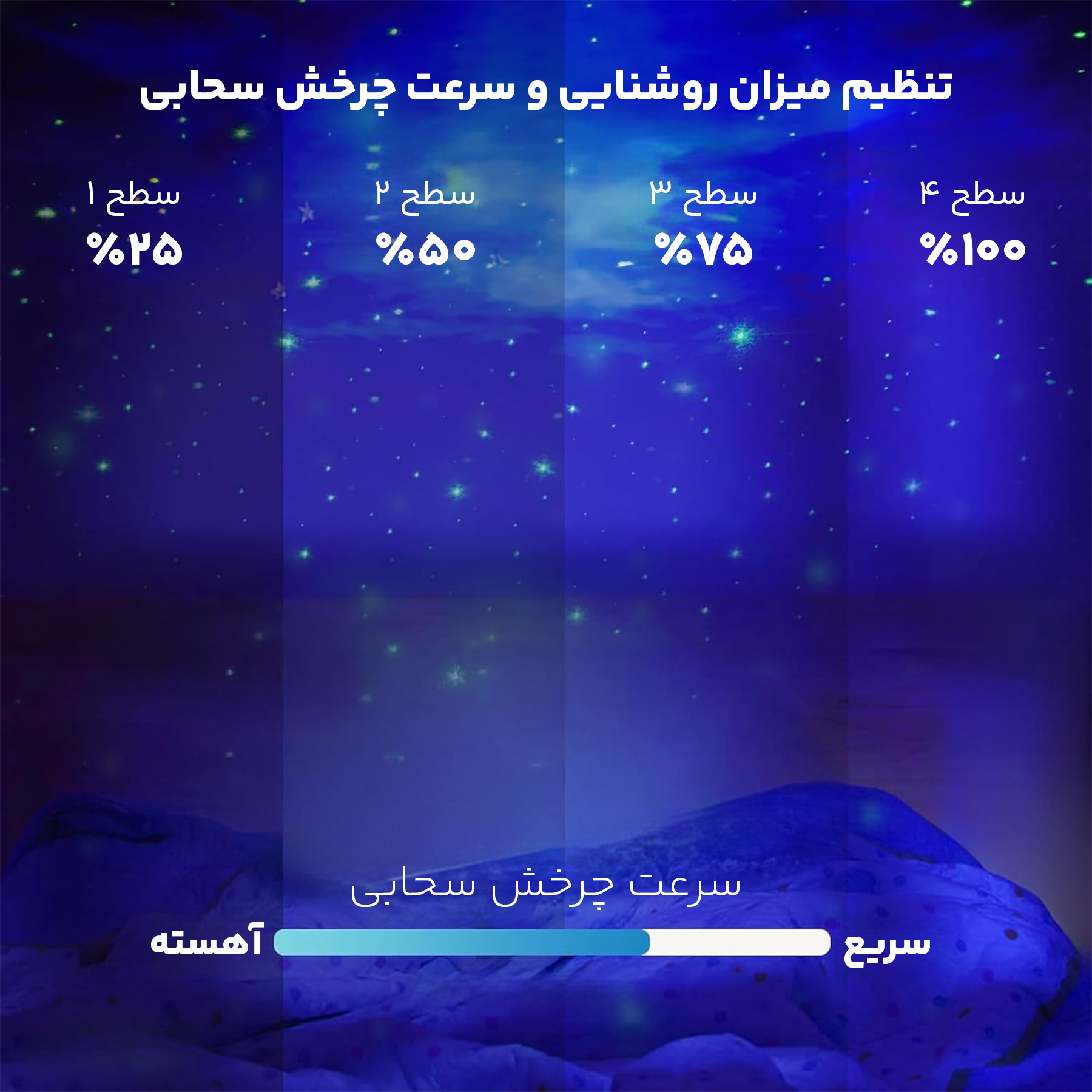 رقص نور لیزری مدل کهکشانی طرح فضانورد  ایستاده 05