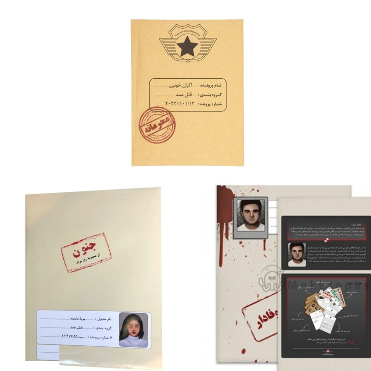 بازی فکری مدل پرونده های قتل عمد مجموعه 5 عددی