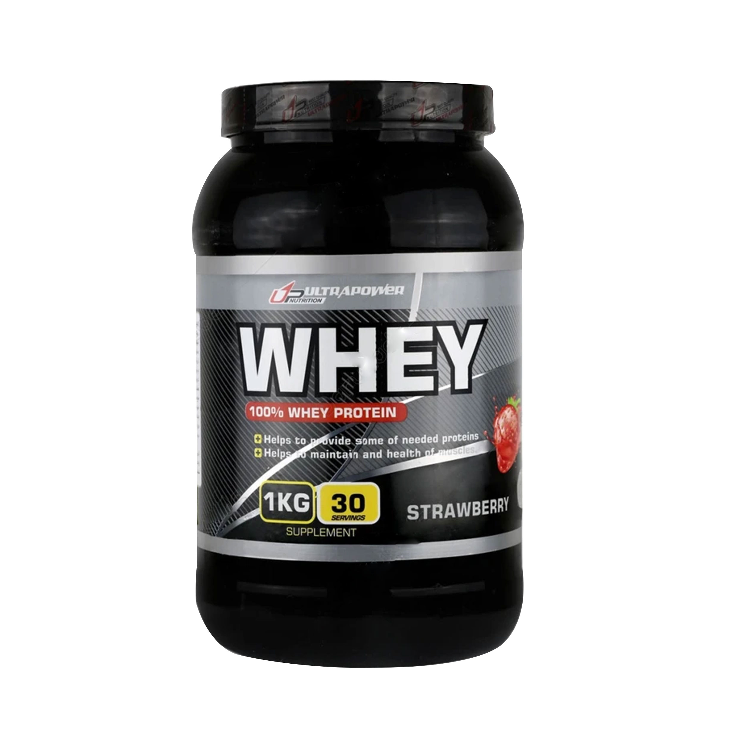 پودر پروتئین وی با طعم توت فرنگی اولترا پاور پگاه  - 1000 گرم