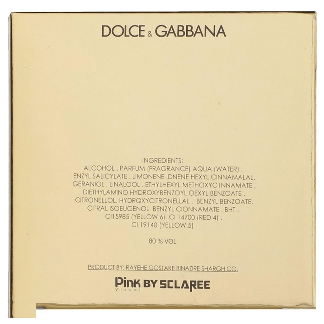 ادو پرفیوم زنانه پینک ویژوآل مدل DOLCE GABBANA The One