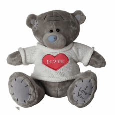 عروسک مدل خرس می تی یو لباس بافت سایز 25 سانتی متر