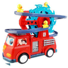 کیت ماشین بازی وای جی تویز مدل آتش نشانی چرخ و فلک و سرسره جوجه اردک کد YJ388-64