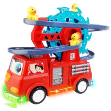 کیت ماشین بازی وای جی تویز مدل آتش نشانی چرخ و فلک و سرسره جوجه اردک کد YJ388-64