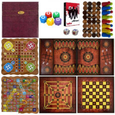 مجموعه 10 بازی مدل گیم برد کد 0130 به همراه کیف چرمی