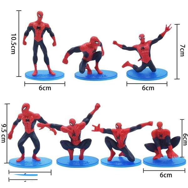 فیگور مدل مرد عنکبوتی مجموعه 7 عددی