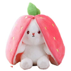 عروسک طرح خرگوش میوه ای مدل سوپرایزی کد abnabat01 ارتفاع 20 سانتی متر