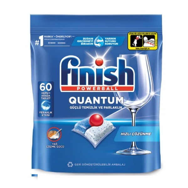 قرص ماشین ظرفشویی فینیش مدل quantum powerball بسته 60 عددی