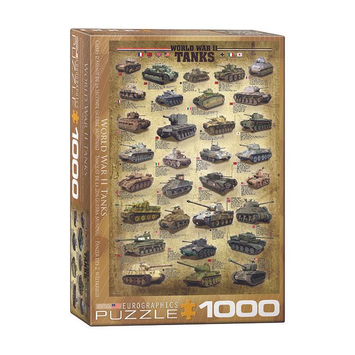 پازل 1000 تکه یوروگرافیکس پازلز طرح World War II Tanks كد 60000388