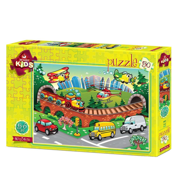 پازل 50 تكه آرت پازل طرح ترافيك كد 4504