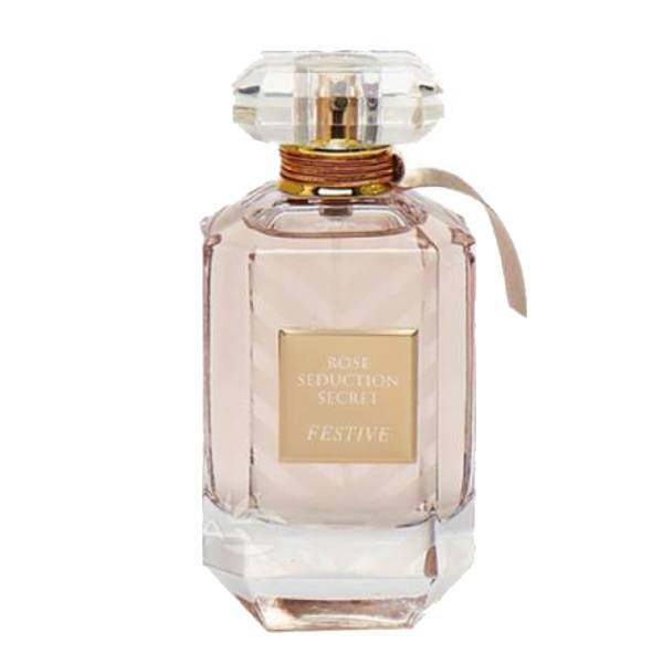 ادکلن زنانه طرح رز سداکشن سکرت فستیو مدل fragrance world rose seduction secret Festive
