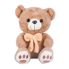 عروسک طرح خرس پا پنجه ای پاپیون دار سایز 30 سانتی متر