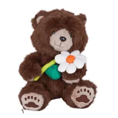 عروسک طرح خرس گل به دست کد 1000011012 سایز 25 سانتی متر
