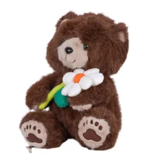 عروسک طرح خرس گل به دست کد 1000011012 سایز 25 سانتی متر