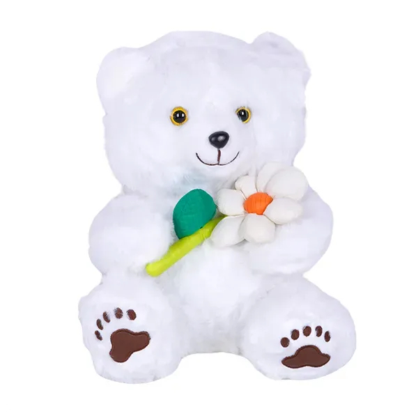 عروسک طرح خرس گل به دست کد 1000011012 سایز 25 سانتی متر