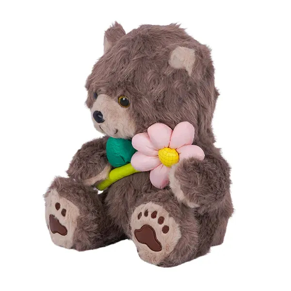 عروسک طرح خرس گل به دست کد 1000011012 سایز 25 سانتی متر