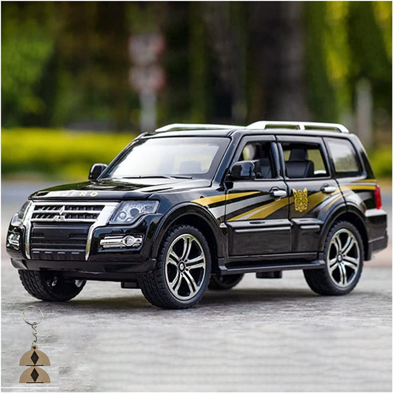ماکت ماشین ناب سل مدل میتسوبیشی پاجرو فلزی موزیکال mitsubishi pajero به همراه جاسوییچی