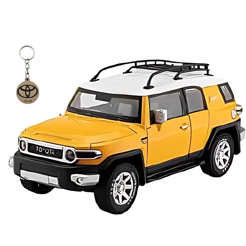 ماکت ماشین ناب سل مدل تویوتا اف جی کروز فلزی TOYOTA FJ CRUISERبه همراه جاسوییچی