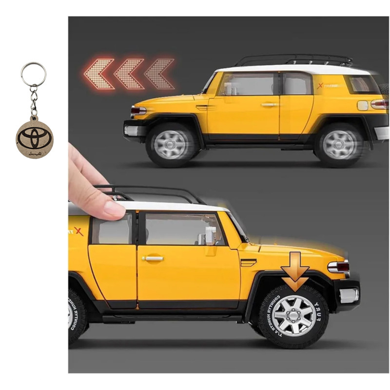 ماکت ماشین ناب سل مدل تویوتا اف جی کروز فلزی TOYOTA FJ CRUISERبه همراه جاسوییچی