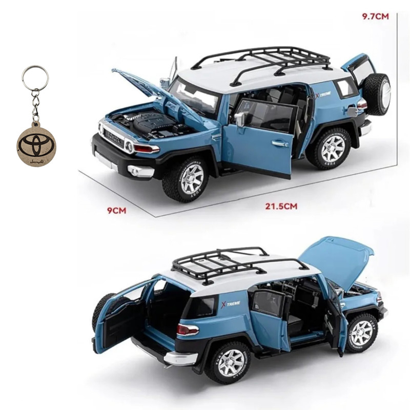 ماکت ماشین ناب سل مدل تویوتا اف جی کروز فلزی TOYOTA FJ CRUISERبه همراه جاسوییچی