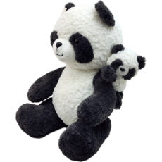 عروسک ناب سل مدل پاندا بچه به دوش ارتفاع 60 سانتی متر