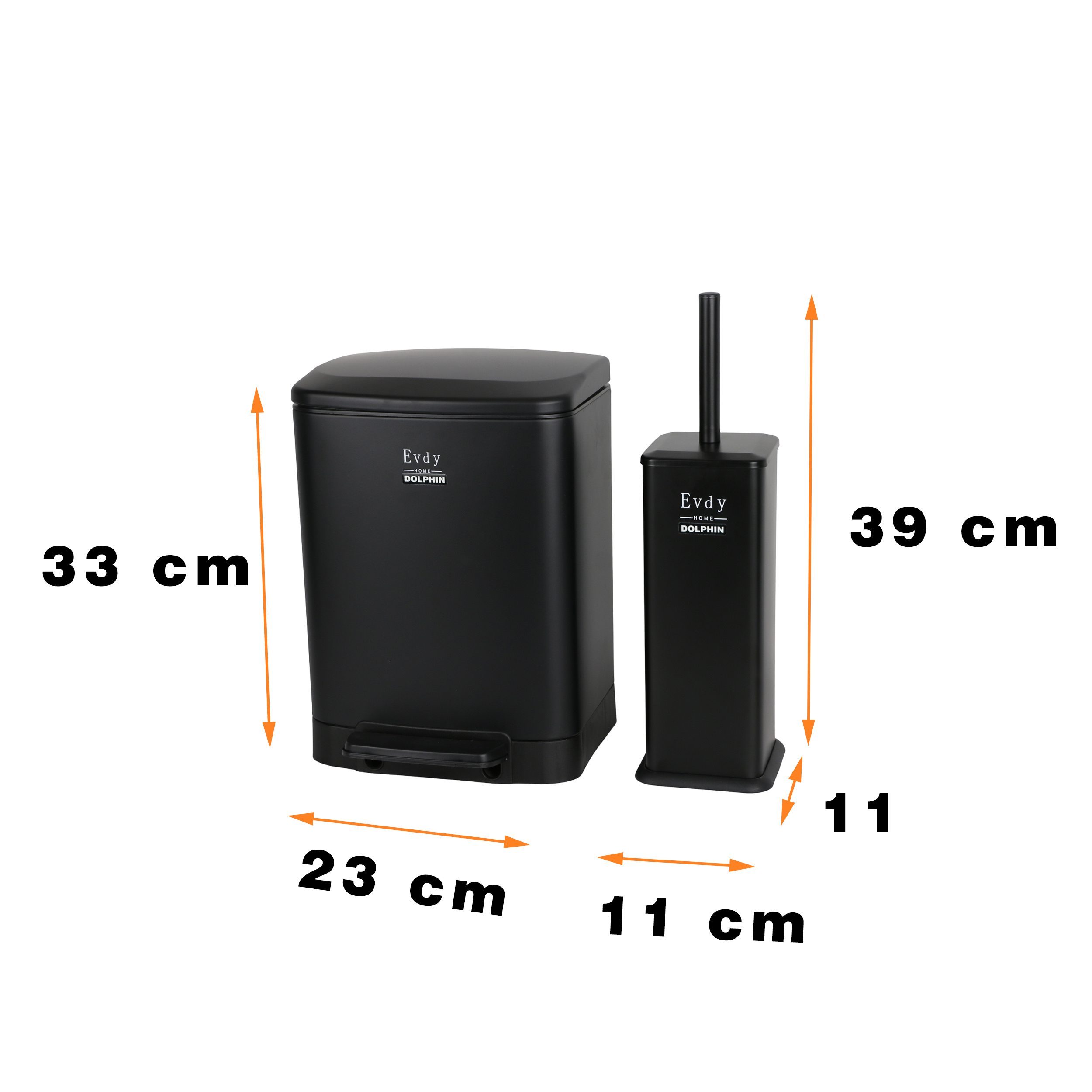 ست سطل و فرچه دلفین مدل Evd-226-6lt-ss