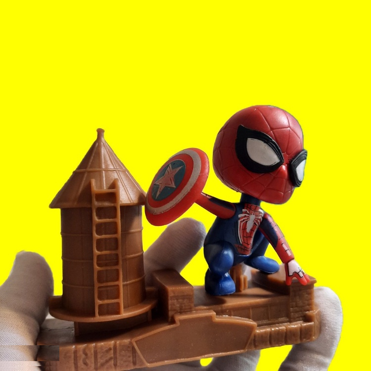 فیگور اسپایدرمن طرح قلعه شنی مجموعه 5 عددی