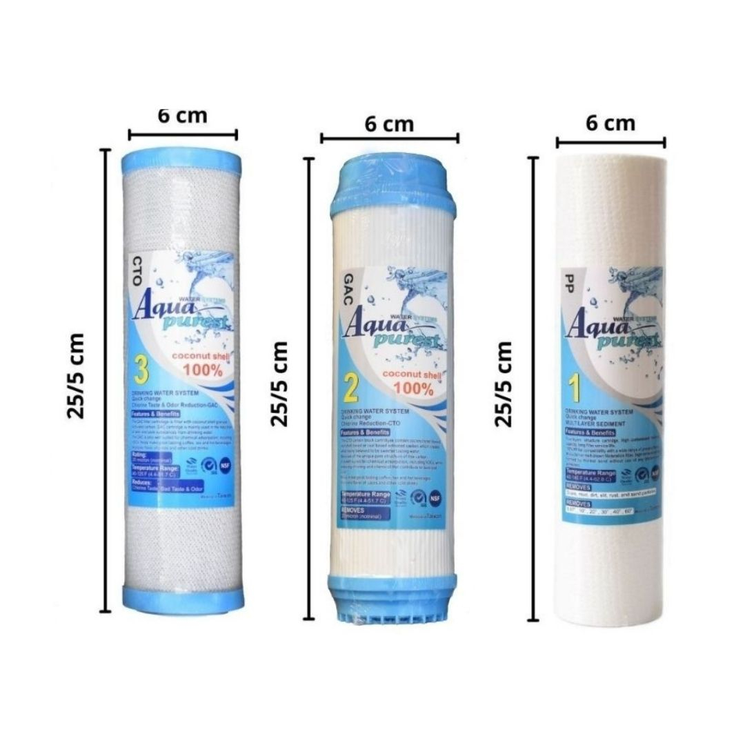 فیلتر تصفیه آب آکواپیورست مدل BTL 6400 مجموعه 6 عددی