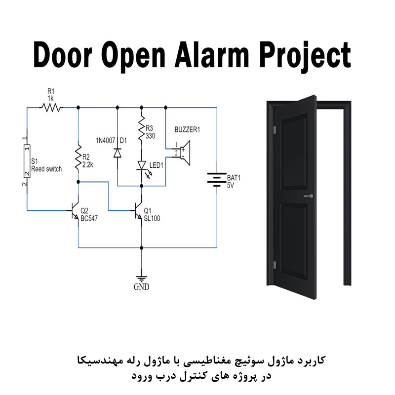 کیت آموزش الکترونیک مهندسیکا مدل ماژول حسگر سوئیچ مغناطیسی Reed_switch