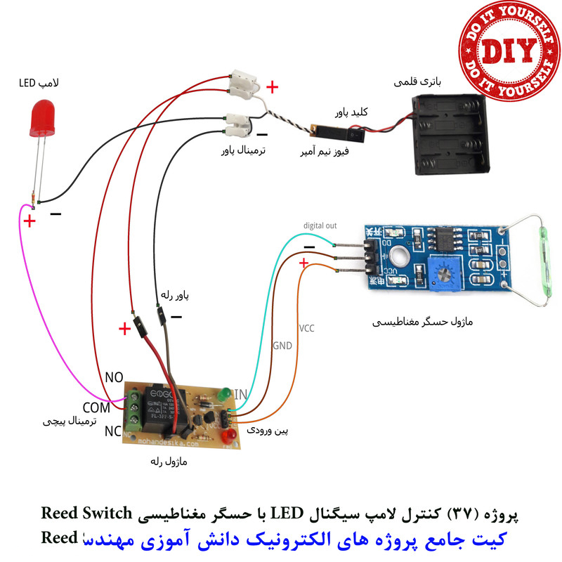 کیت آموزش الکترونیک مهندسیکا مدل 55 پروژه جامع دانش آموزی DIY+55