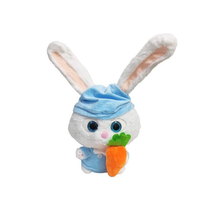 عروسک پولیشی طرح خرگوش با هویج کد 009 سایز 50 سانتی متر
