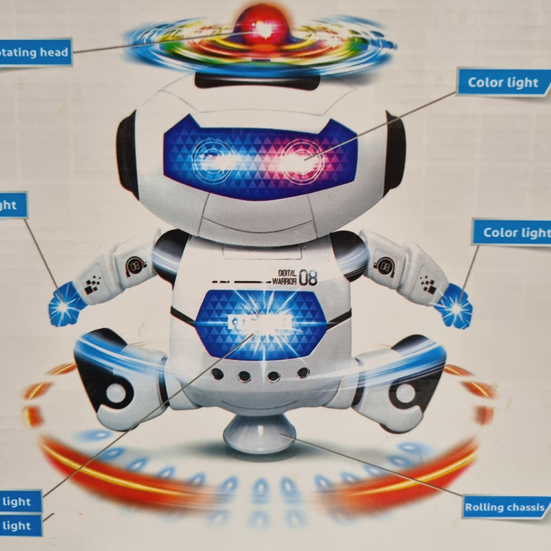 ربات ناب سل مدل چرخشی رقصنده موزیکال ROBOCOPTER DANCING ROBOT