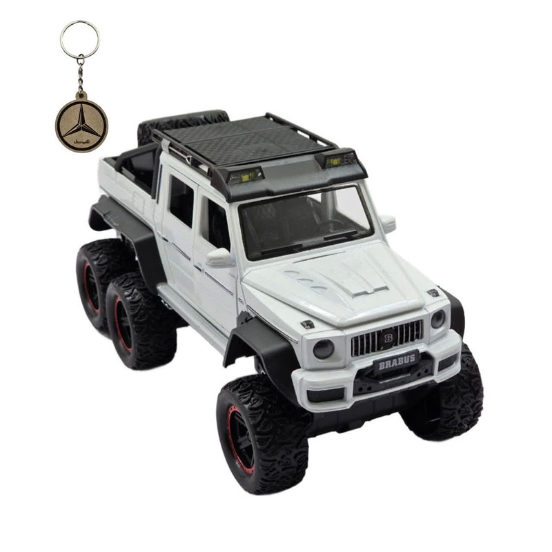 ماکت ماشین ناب سل مدل بنز باراباس 6 چرخ آفرود فلزی فنردار MERCEDES BENZ BARABASS 6x6 به همراه جاسوییچی